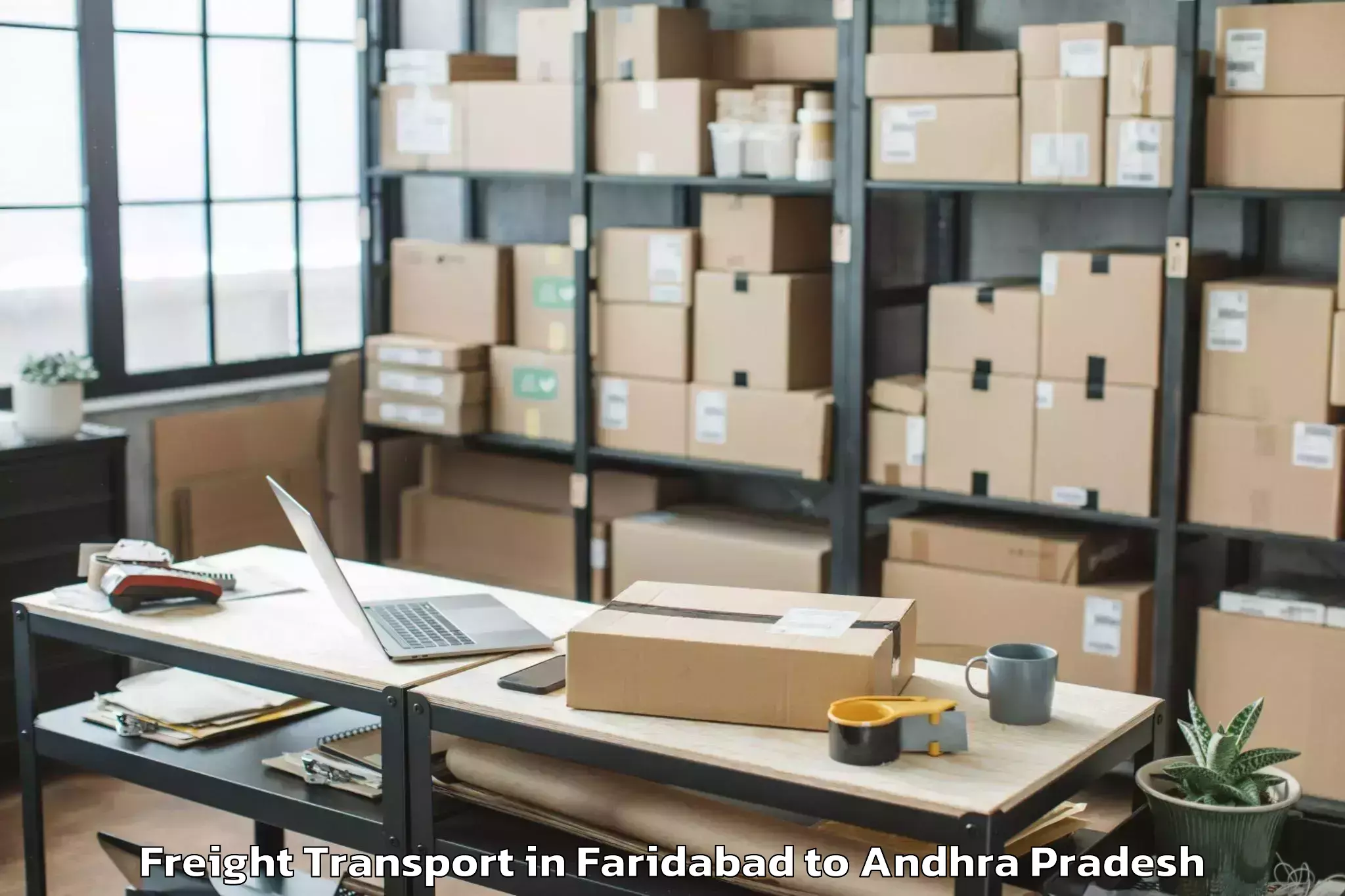 Book Faridabad to Peddapappur Freight Transport Online